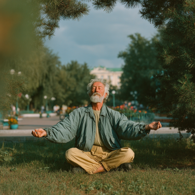 Спокойная атмосфера в студии йоги